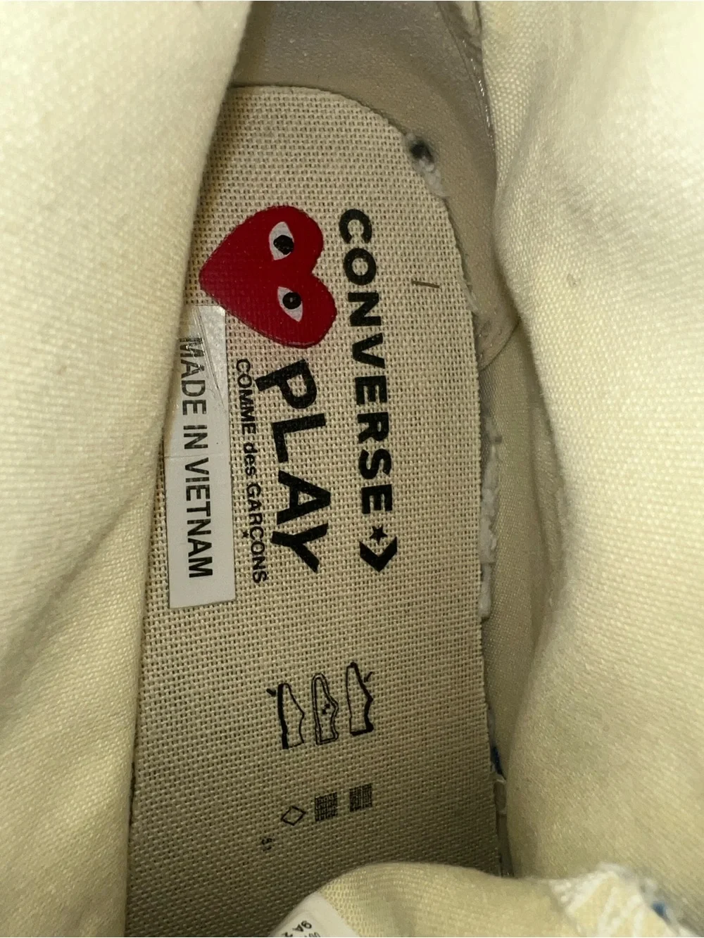 Converse x comme Des garcons PLAY chuck 70 high sneakers - Picture 4 of 6